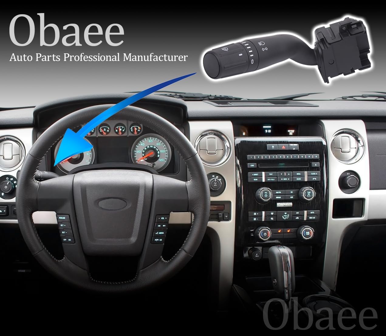 Windshield Wiper Switch Turn Signal Switch, Compatible with 2011-2013 Ford F-150 F-250 F-350 F-450 F-550 Super Duty, Replacement OEM SW-6874, BC3Z-13K359-BA