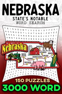 Independently published Nebraska State's Notable Word Search Notebook: Cornhusker State Chronicles: Discover Nebraska's Hidden Words! 3000 Word Searches & 150 Puzzles Featuring Cities, Landmarks, State Symbols, and More