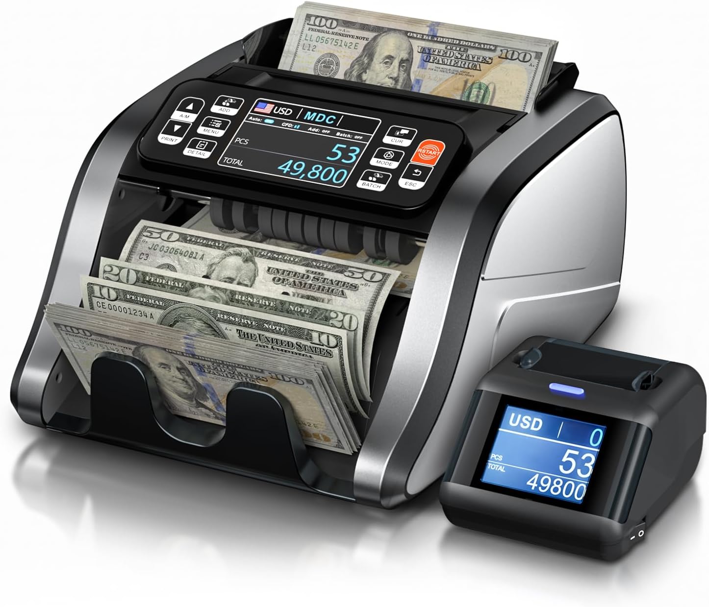 Aneken N60 Mixed Denomination Money Counter Machine with Printer