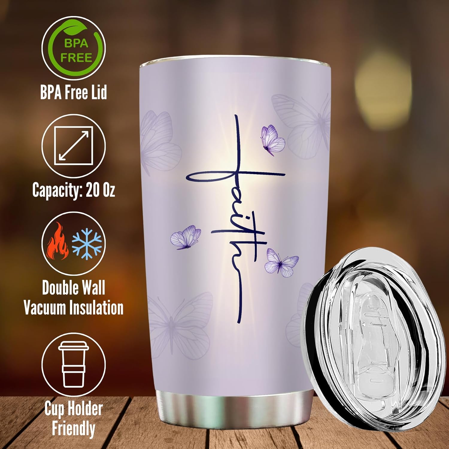 Inspire and Sip: The Perfect 20oz Christian Tumbler for Women