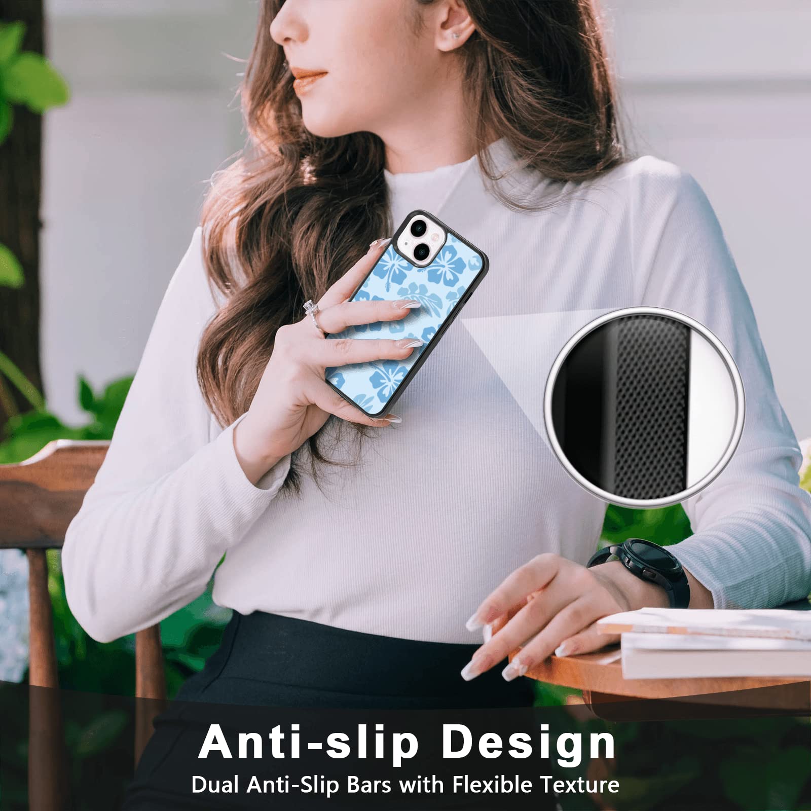 Amazon.com: FANXI Blue Hibiscus Phone Case Compatible with iPhone