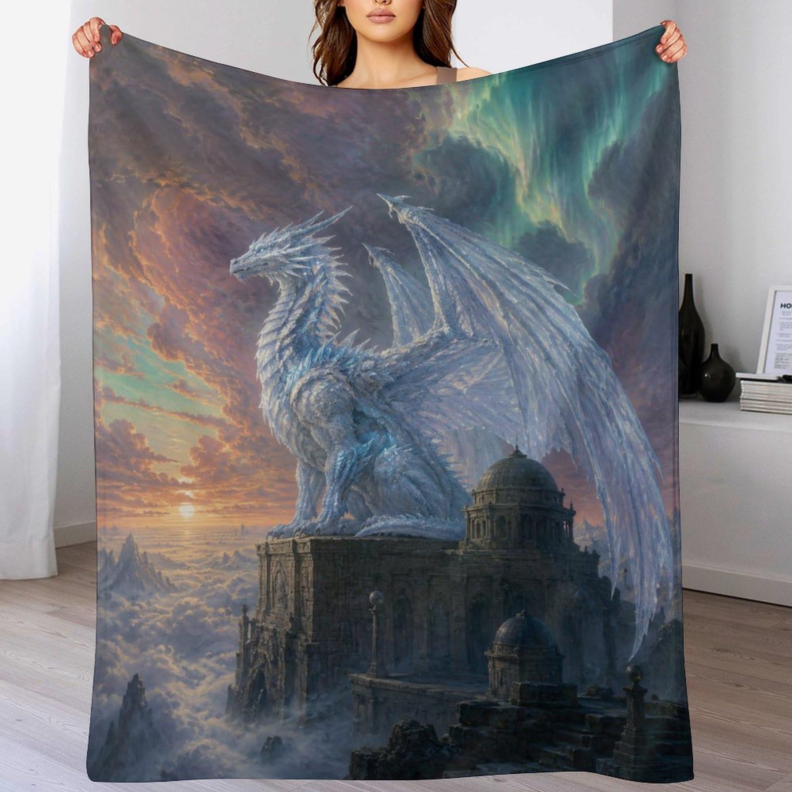 Templo Azul del Dragón de Hielo Manta Cobertura Ligera de Cama