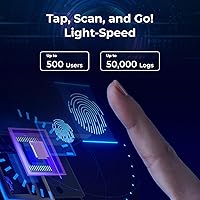 Vista 2 de ANVIZ Time Clocks for Employees Small Business - Forever Free Cloud Software - W1 Pro Fingerprint Biometric Clock in and Out Attendance Machine