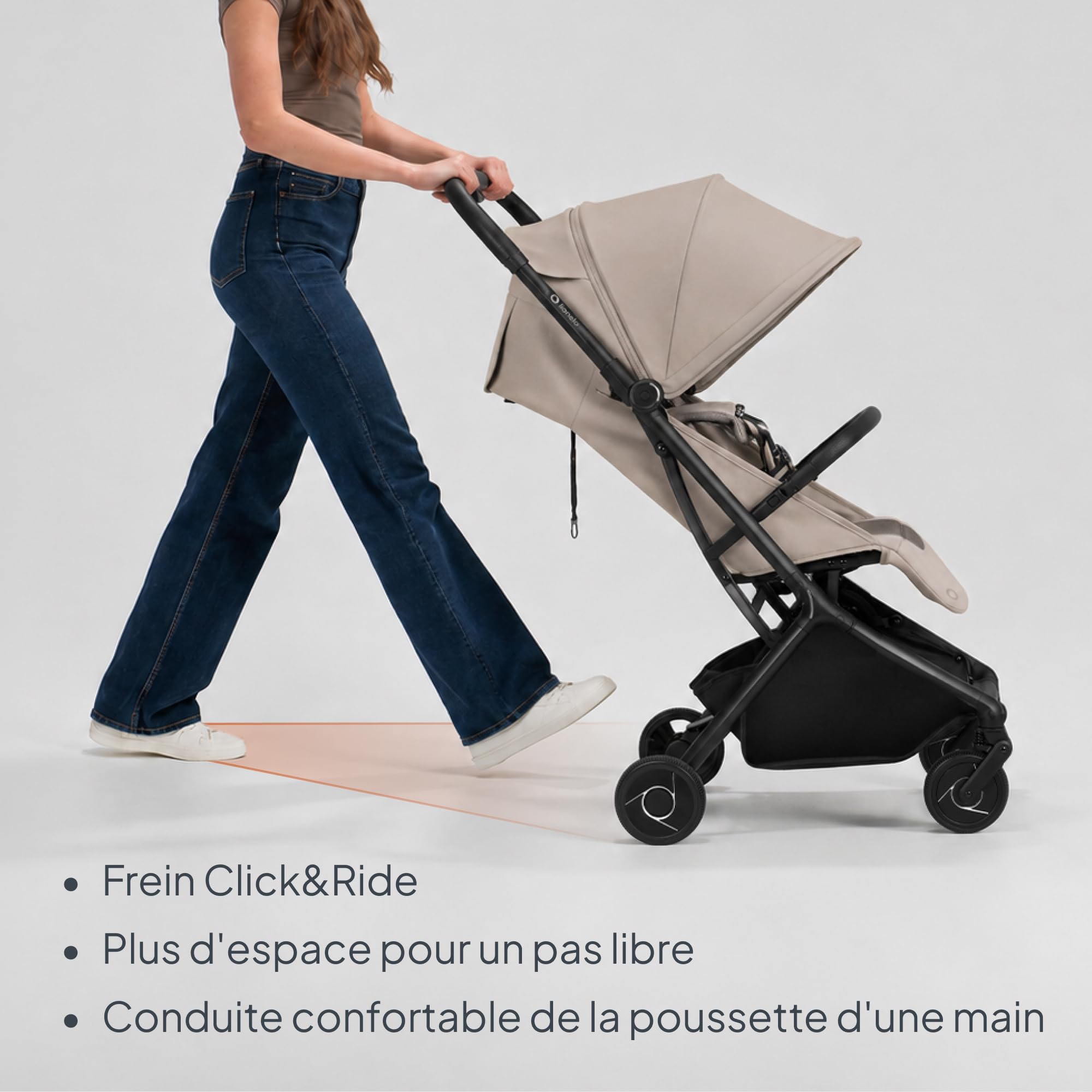 Lionelo Sia Flex Poussette 2 en 1 (0-4 ans, 0-22 kg), nacelle pliable, chaise de promenade, ultra légère, compacte urbaine, pliée à une main, UPF50+, ventilation 3D, boucle magnétique