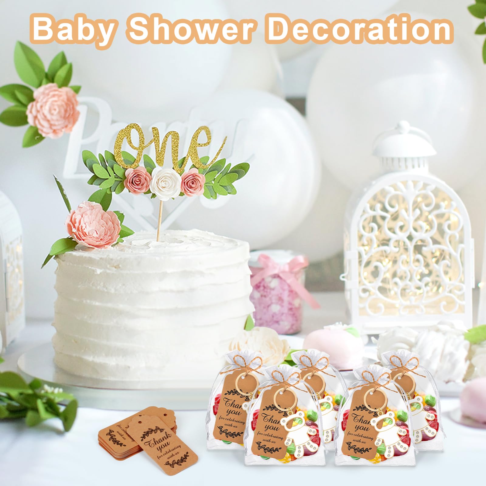 50 apribottiglie a forma di orso, portachiavi sfuso per baby shower, bomboniere per gli ospiti, grazioso portachiavi con diamanti e etichette per sacchetti in organza, per rivelare il genere a tema