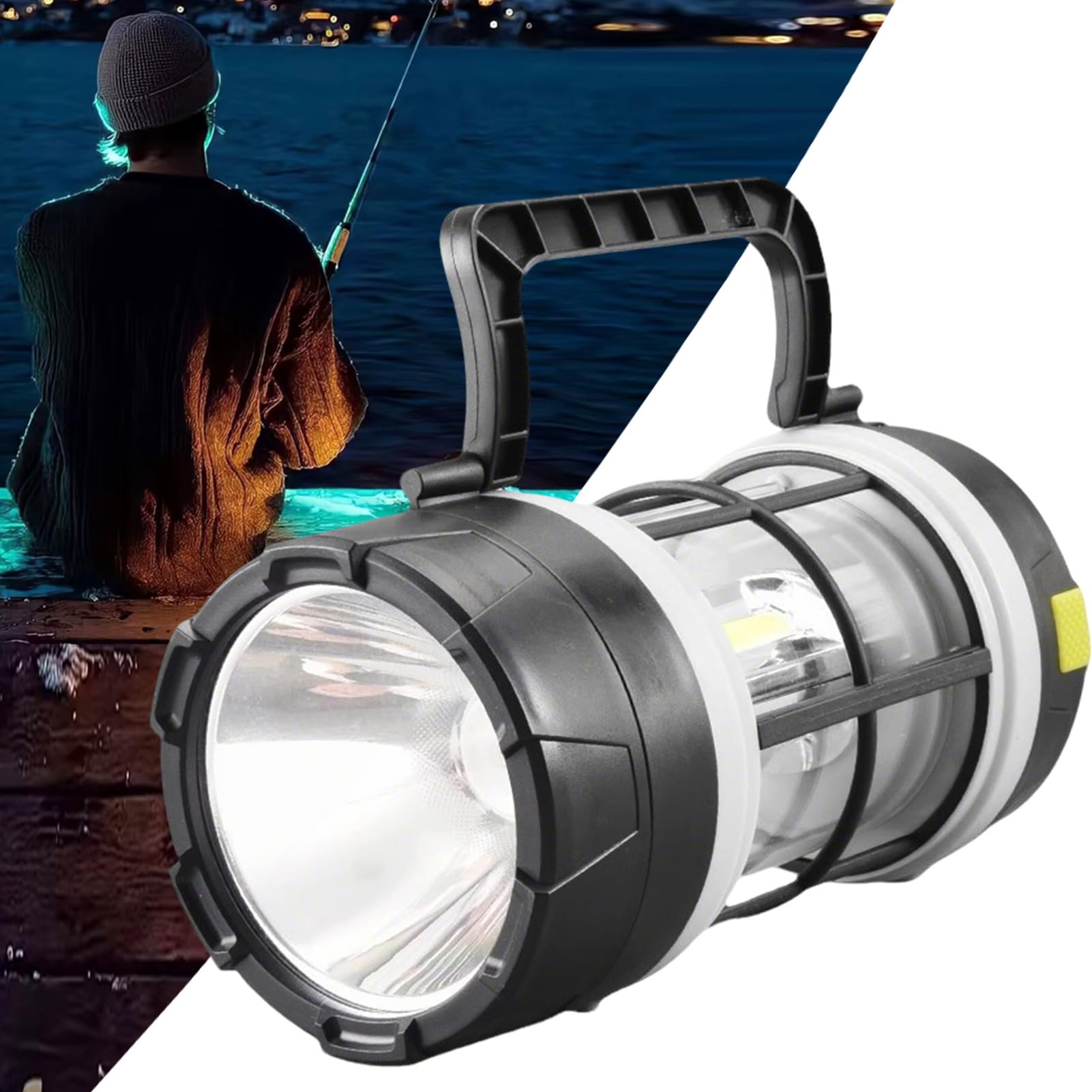 Linterna Solar - Linterna Solar De Supervivencia - Lámpara LED con 5 Modos de Alta Luminosidad SOS para Camping Nocturna Emergencias Aire Libre y Aventuras