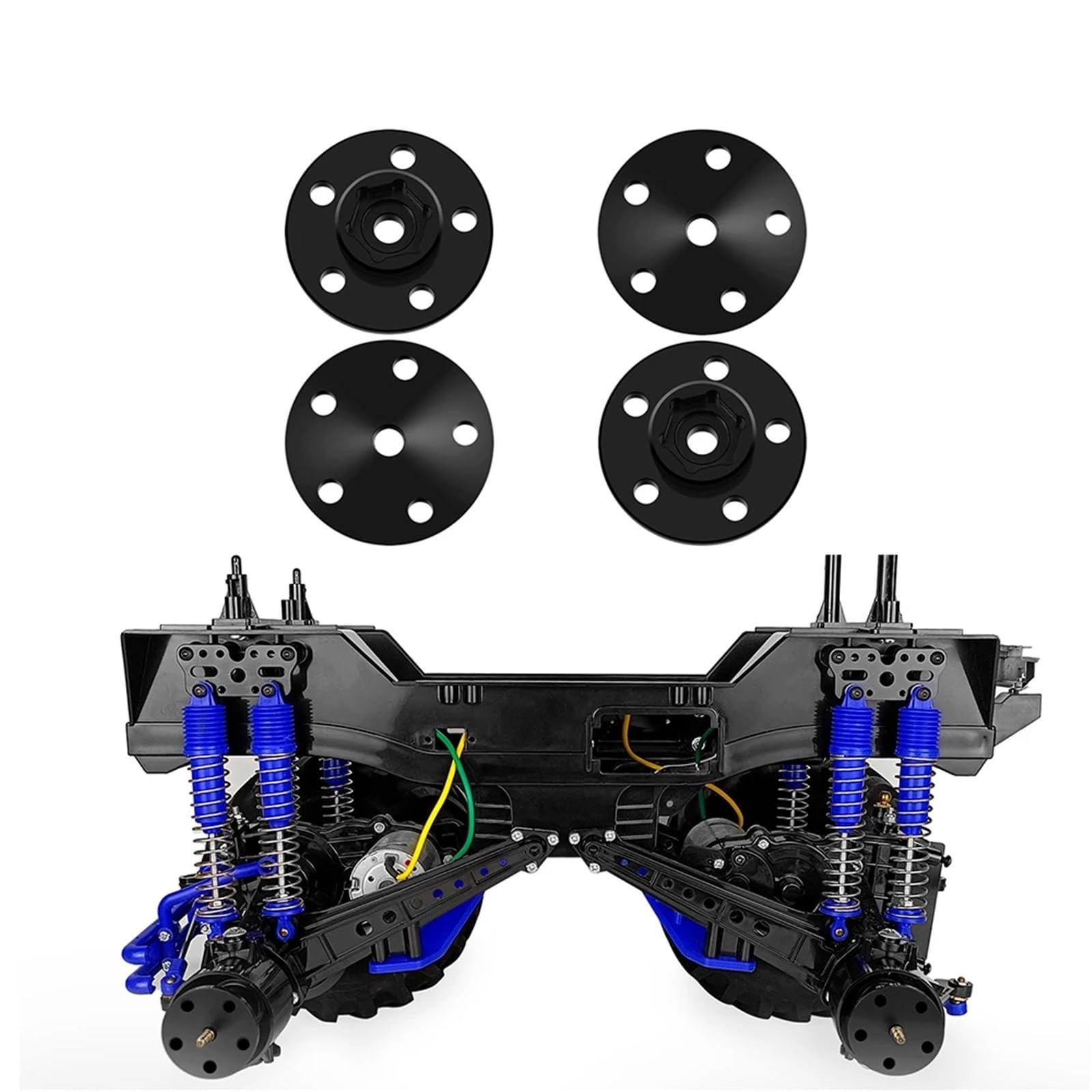 Per Tamiya Per Clod Buster 4X4X4 1/10 Monster Truck 4 Pezzi In Lega Di Alluminio 12mm Adattatori Per Mozzo Esagonale Ruota Parti Aggiornamento Ricambi Modellini RC