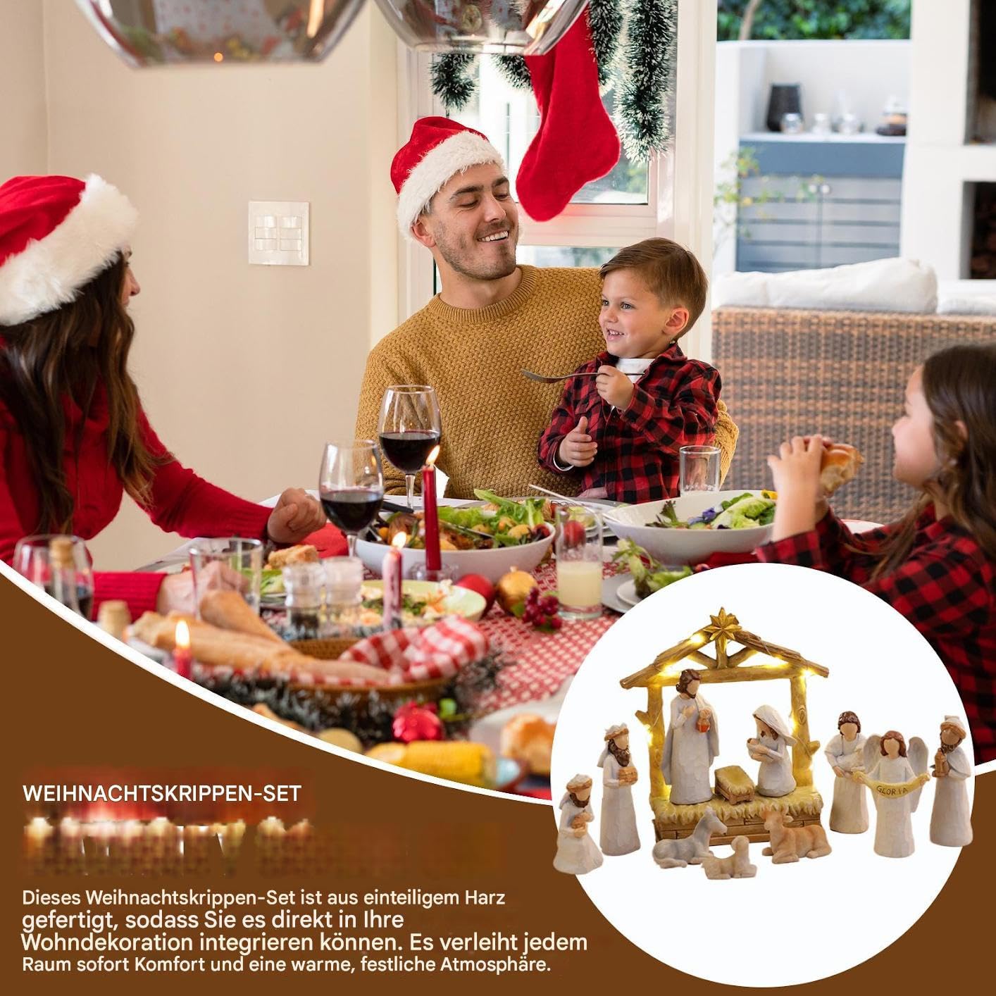 Set Belén Decoración Hogar, Decoración Estacional, Artículos Navidad