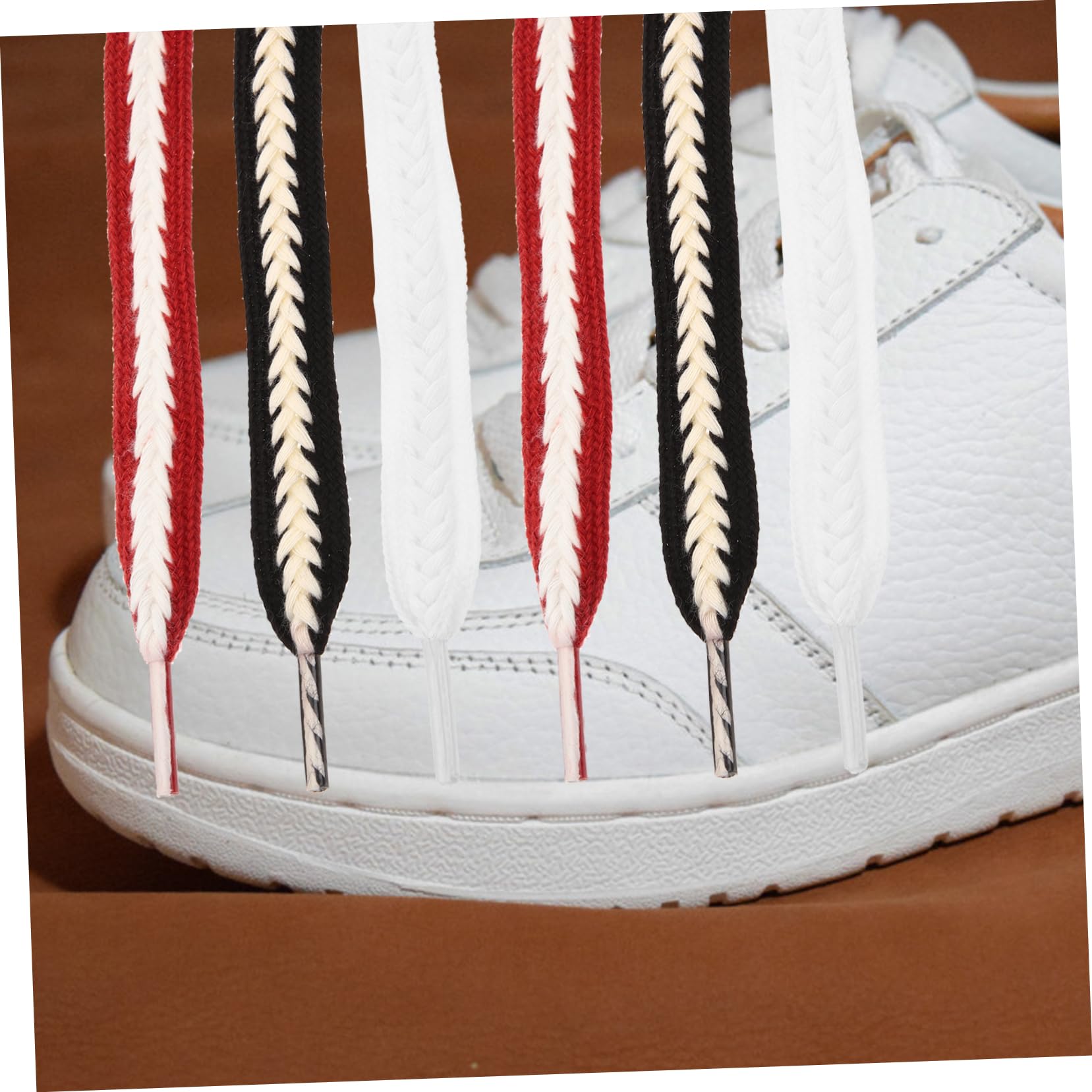 SHERCHPRY Cordones de trigo trenzado cordones de poliester cordón de dinero de alta densidad botas deportivas shoe laces cordones anchos cordones de zapatos anchos poliéster algodón