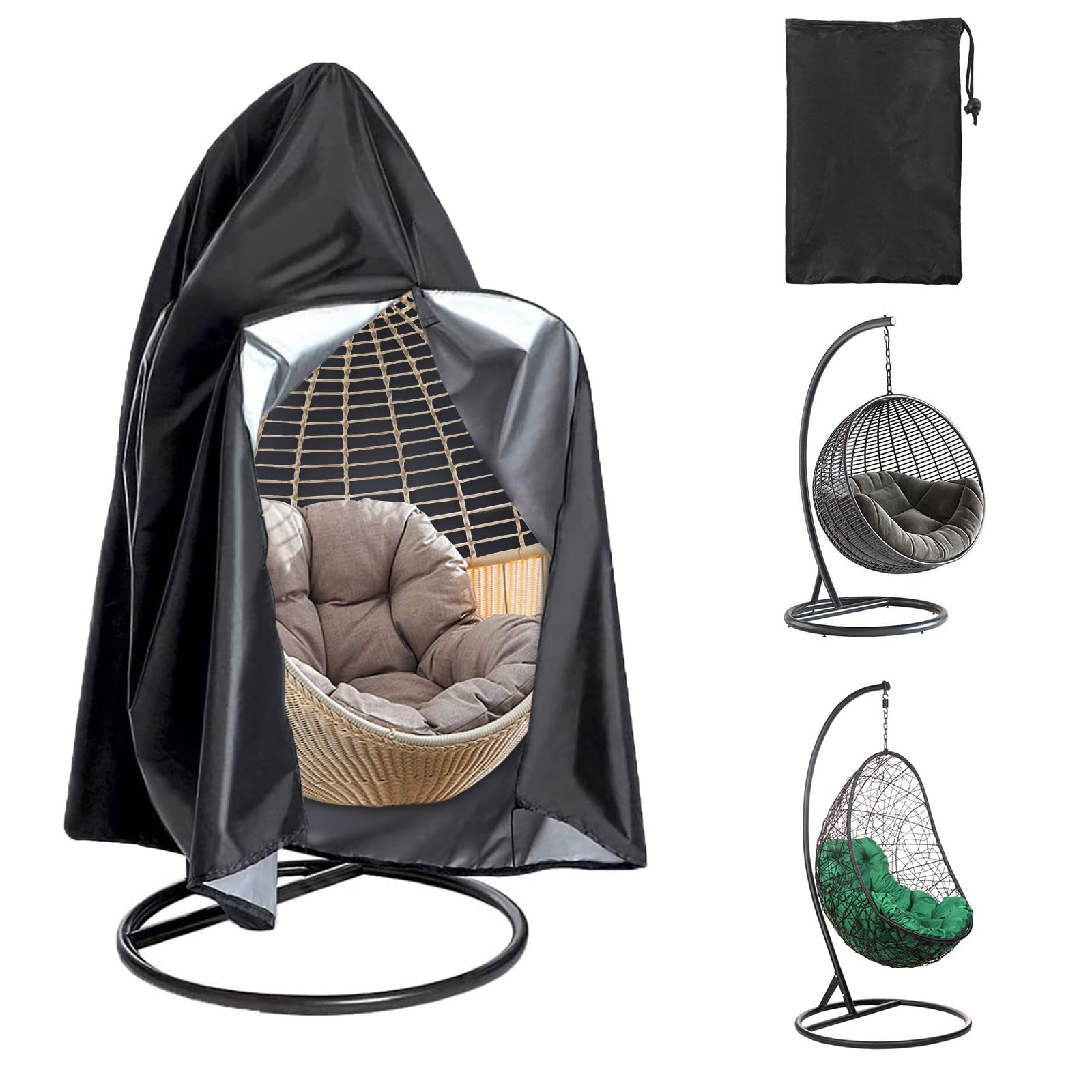 Copertura per sedia sospesa da giardino in rattan, impermeabile e antipolvere - 190 x 115 cm (grigio) | Leroy Merlin