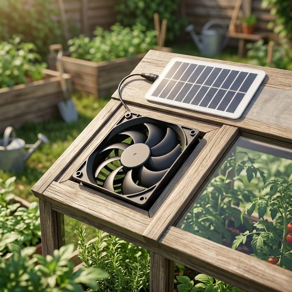 Ventilador Solar 10W para Invernaderos y Casetas