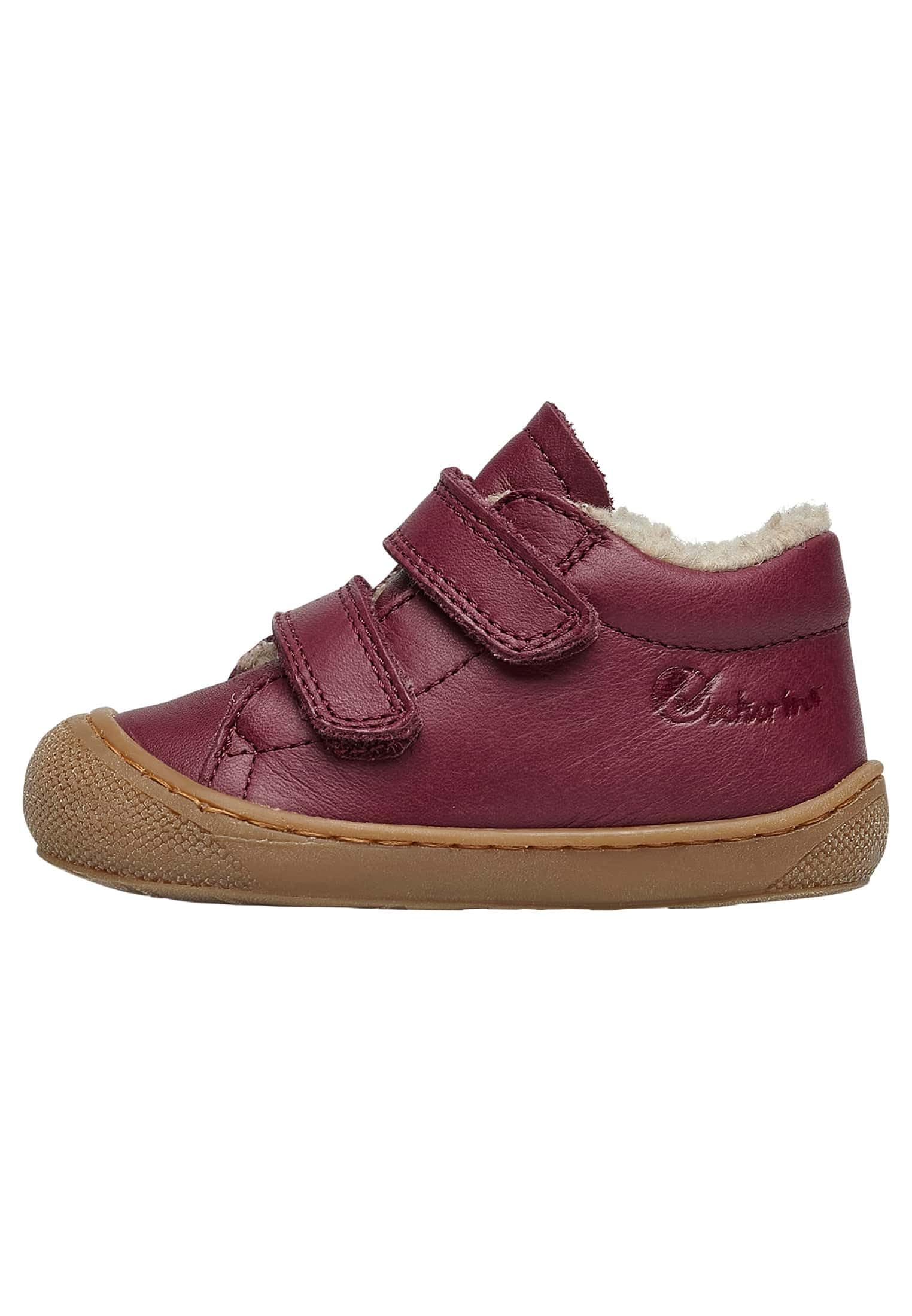 Naturino Cocoon VL-Nappa Leather First Steps Shoes, Dark red, 4 UK Child