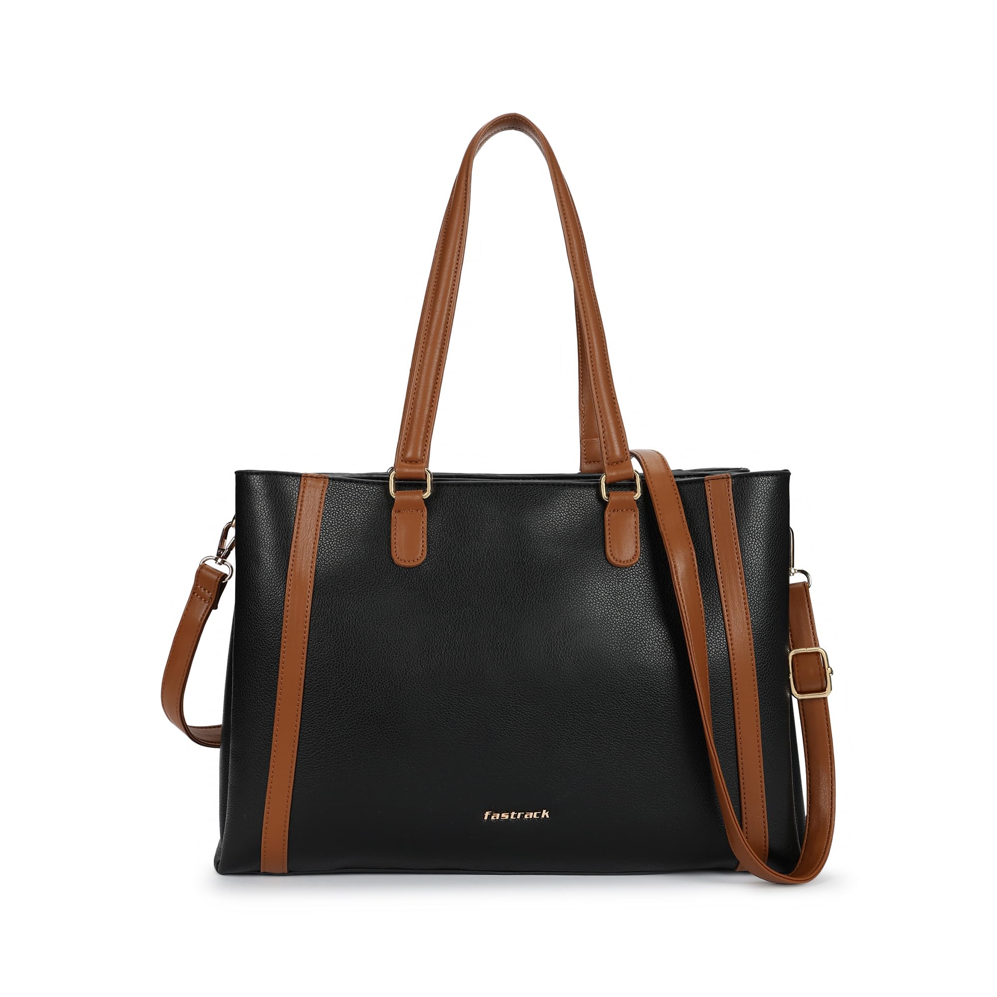 Structured Laptop Tote Bag for Women | Faux Leather Work Bag with 14-Inch Padded Sleeve, 3 Compartments, Zip & Magnetic Closure | Elegant Everyday Tote for Office, College & Commutes-image-22