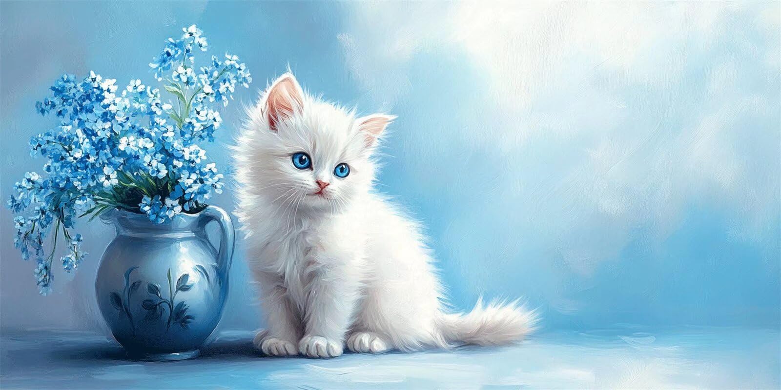 Grande Dipingere con i Numeri 60x120cm Dipingere con i Numeri Adulti Gatto Paint by Numbers Hobby Creativi Adulti e Principianti fai da te Kit Completo Craftoria,Decorazioni Casa Regalo Fiori-y1140