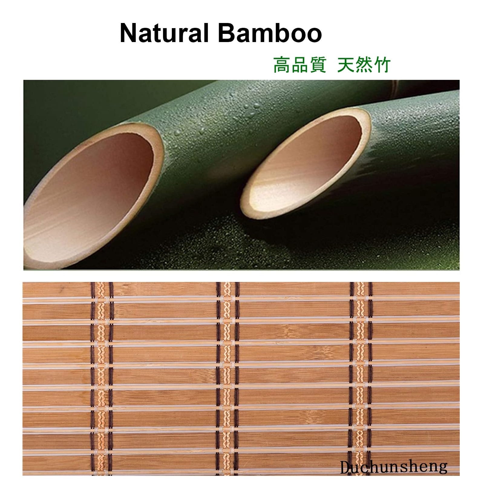 Personnalisable Naturel Store Bambou, Store Enrouleur Bambou Exterieur, 50-150 Large Pare-Soleil Volets Stores en Bambou Store À Rouleau en Bois, 75% Protection Solaire Intimité Écran