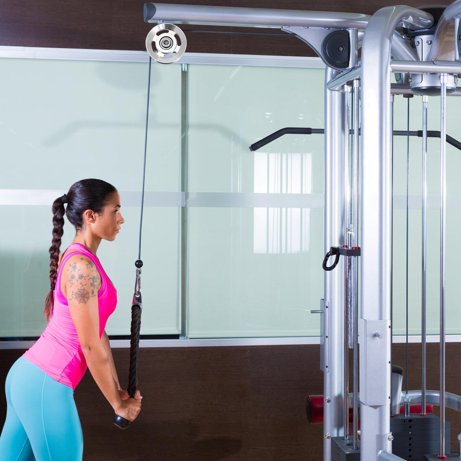 2 Pezzi Pulegge in Alluminio per Fitness Ruote Puleggia Resistenti all Usura per Cavo Palestra Accessori Sostituibili per Attrezzature Palestra Superficie Liscia e Durevole per