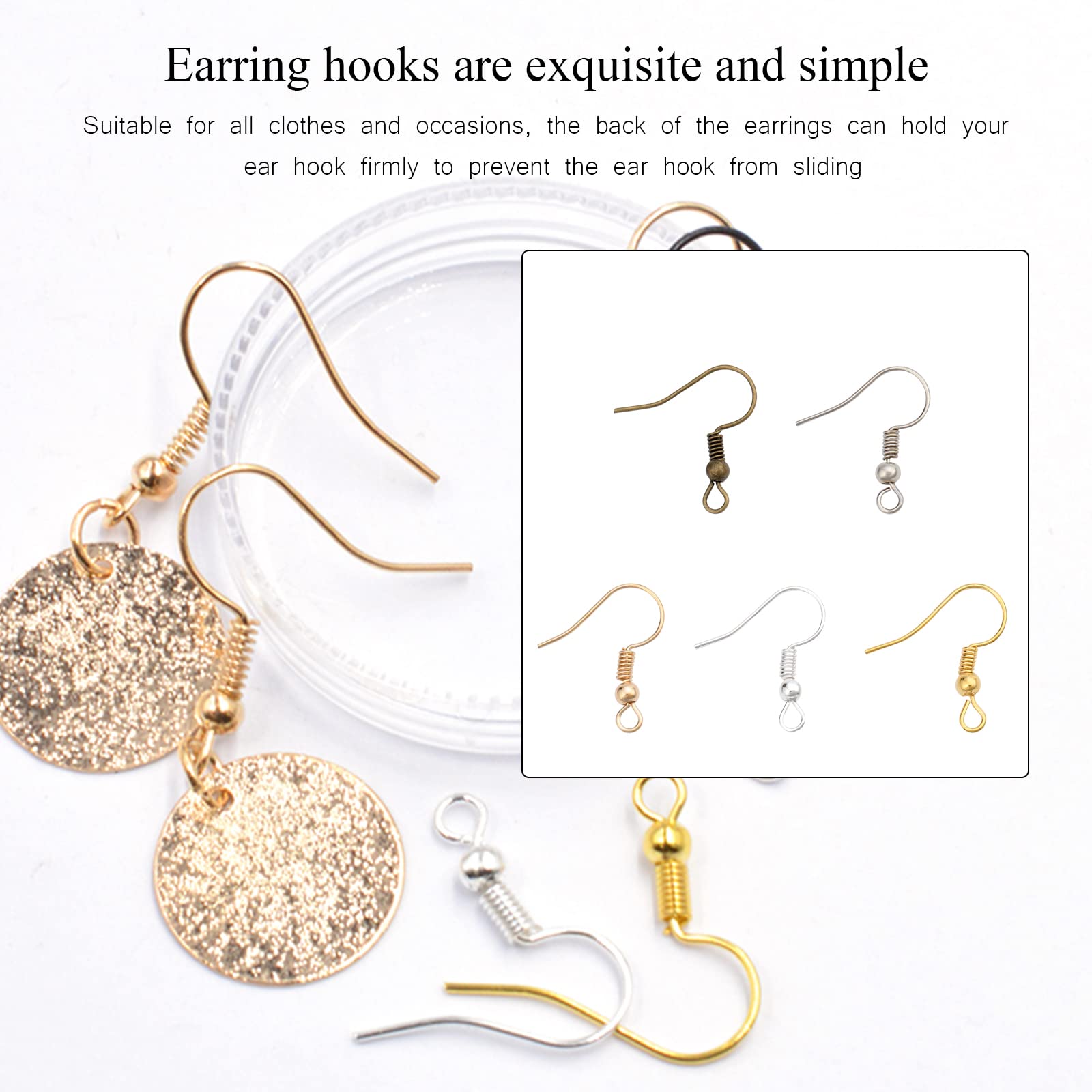 TsunNee Kit Complet Fabrication Boucles D'Oreilles - 3353 Pièces Avec Outils Pour Créer Vos Bijoux Personnalisés