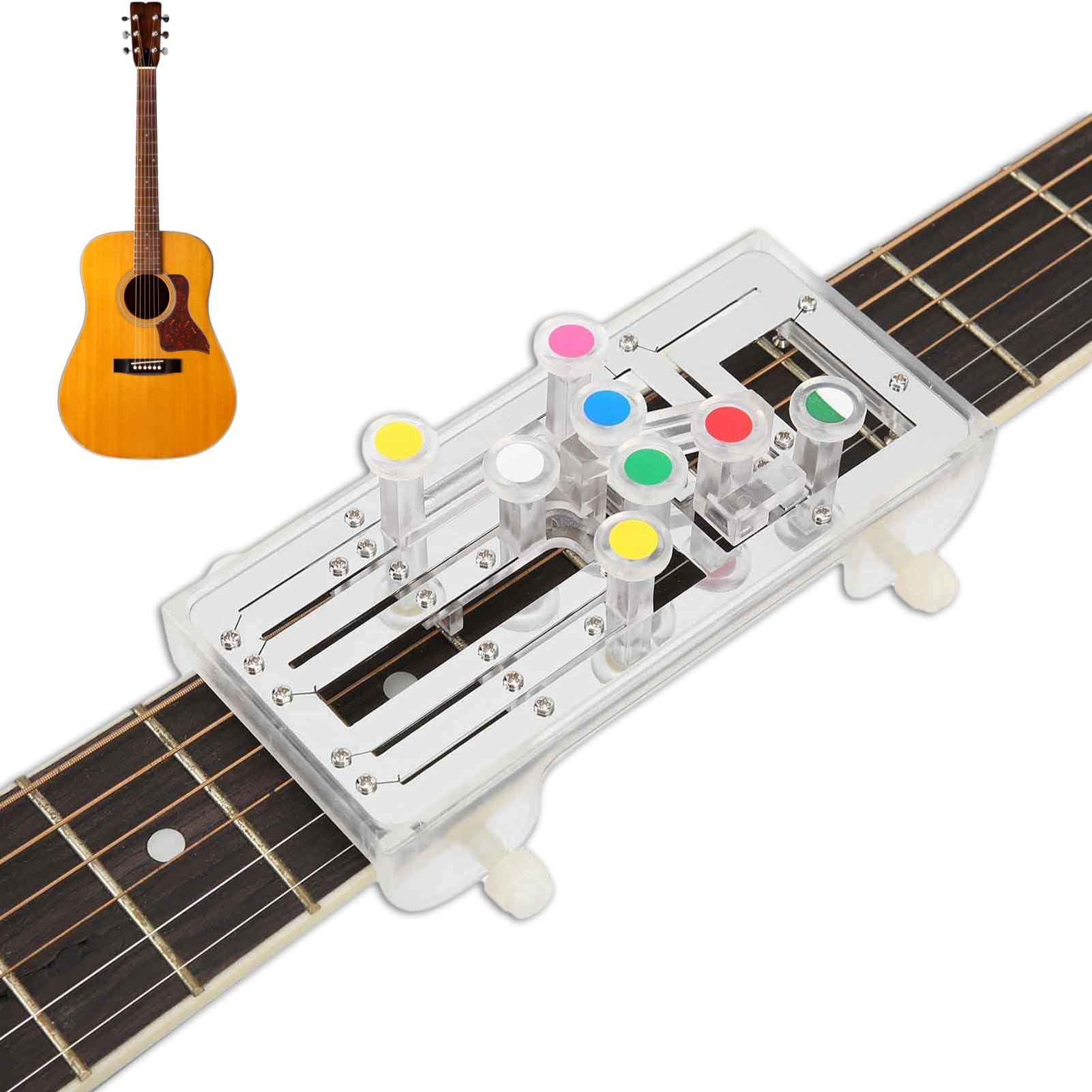 Outil Changement Accords Guitare Folk - 18 Touches Pour 110 Accords - Apprentissage Débutants