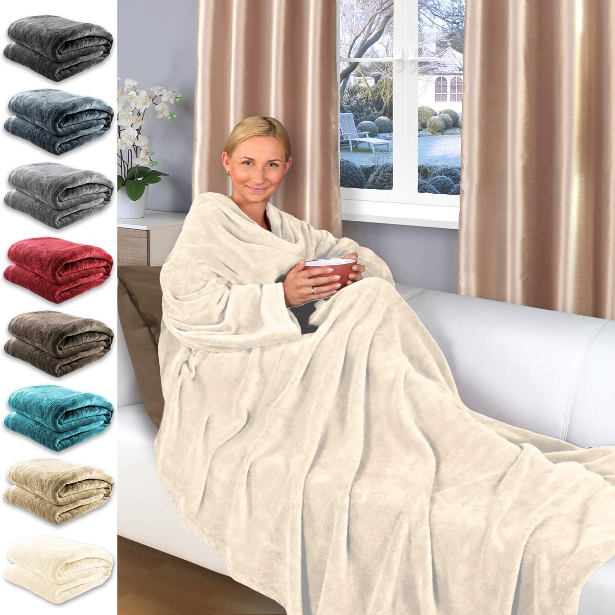 tv coperta con maniche