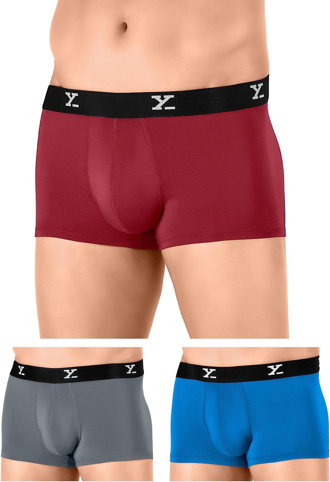Sponsored Ad – Men's Uno Micromodal Regular Fit Solid Antimicrobial Trunks with No Marks Waistband (Pack of 3)
