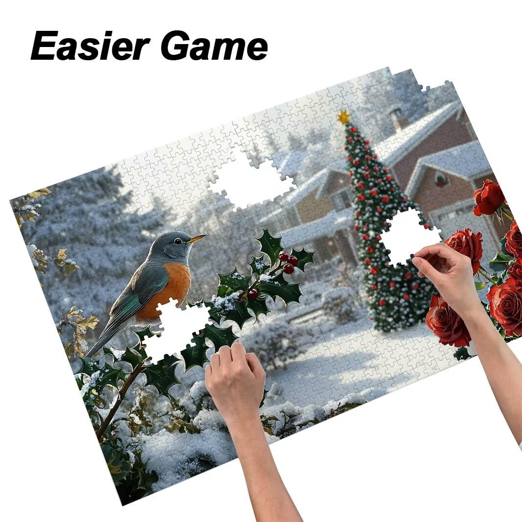 Puzzle 1000 Pezzi, Puzzle Inverno per Adulti, 70x50cm, Compact Box -4494