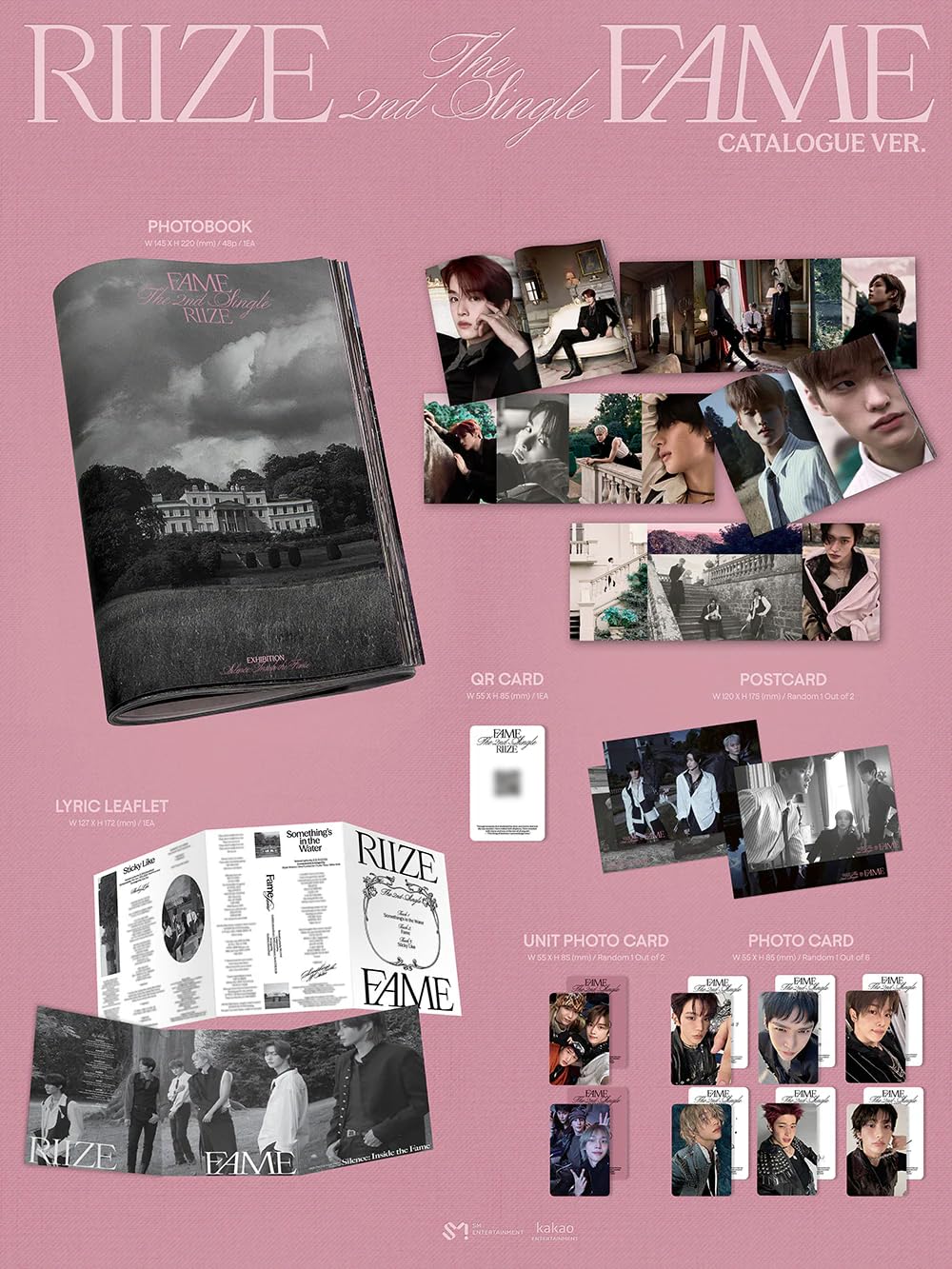 Amazon.com: RIIZE Fame 2nd Single Album [Catalogue Ver.] QR Card +