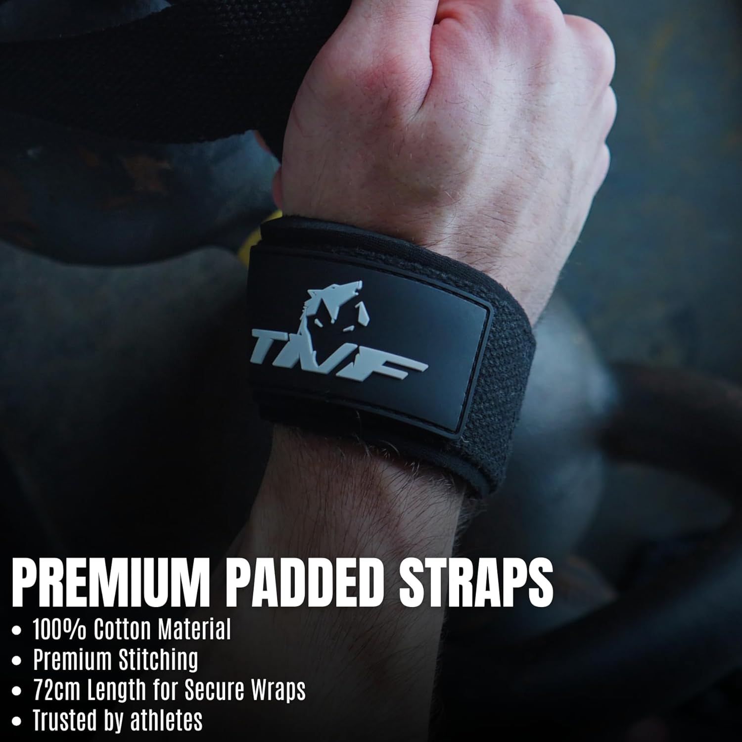 Ekkovision Weight Lifting Straps With Cuffed D Ring, Wrist Support for Men, Heavy Duty Thick Comfortable Lifting Straps, Secure Fit, Enhanced Grip, Straps for Weightlifting & Gym Training, Black - Image 3