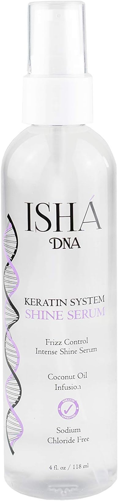 Keratin Treatmen System Hair Shine Serum Drops - Frizz Control - Instant Shine - Coconut and Argan Oil Infused with Vitamin E - Smoothing and Straightening - Sulfate Free