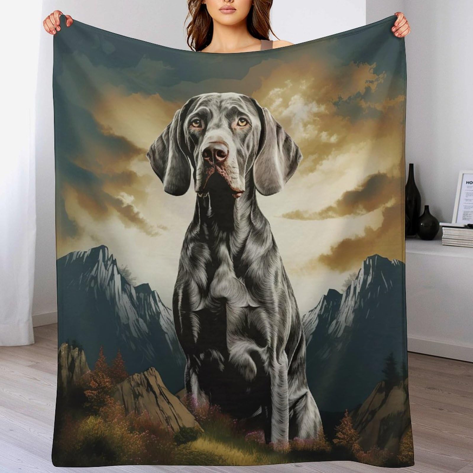 Couverture polaire chien mignon élimine les frissons sur le lit ou canapé