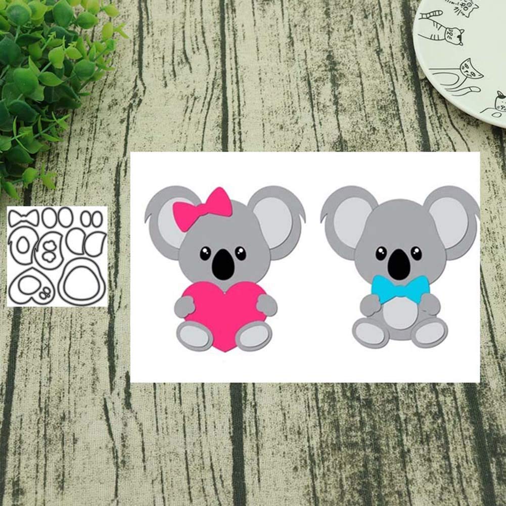 Pochoir Métal Koala De Pâques - Matrice Découpe Scrapbooking, Album, Carte Et Gaufrage DIY