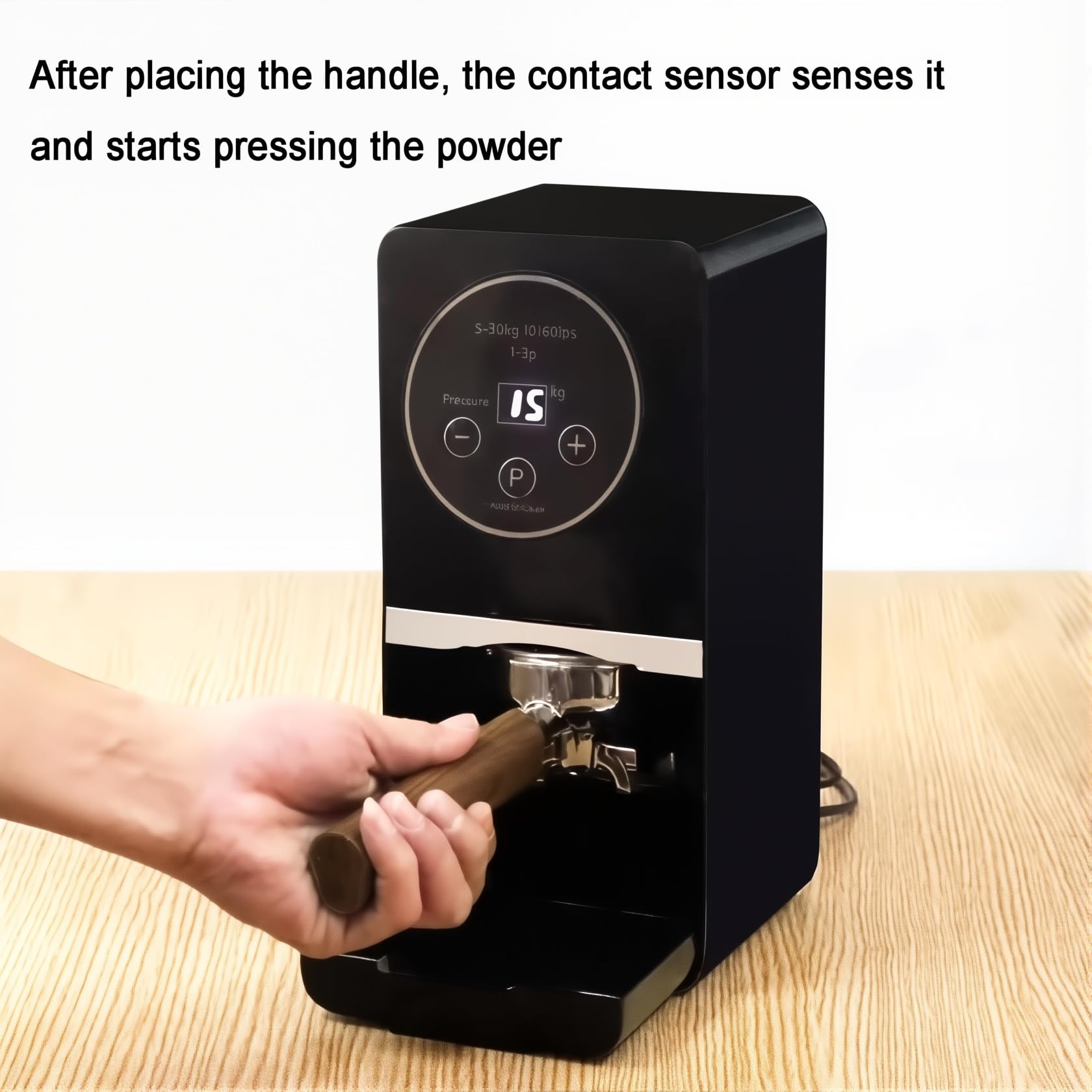 Elektryczny Ubijak Do Kawy 58 Mm, Automatyczne Ubijaki Do Espresso O Ciśnieniu 5–30 Kg (22–66 Funtów), 1–3 Cykle Ubijania, Regulowana Podstawka Prasa Do Kawy Mielonej Dla Barista Home Cafe white