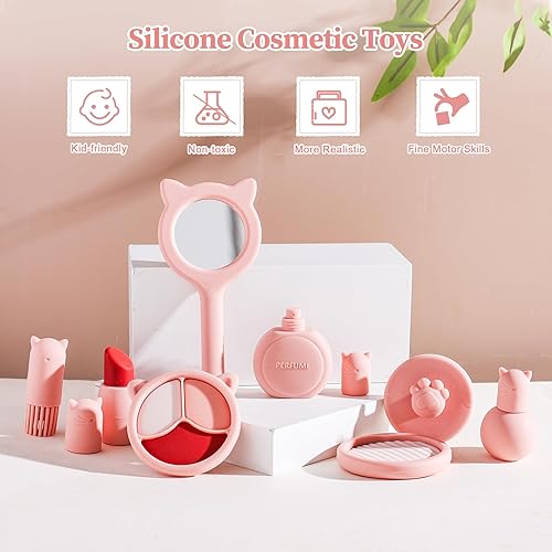 Miniatura 2 de Juego de juguetes de maquillaje de silicona, juguetes de salón de belleza para niños pequeños  Juegos de maquillaje para niños, juguetes de