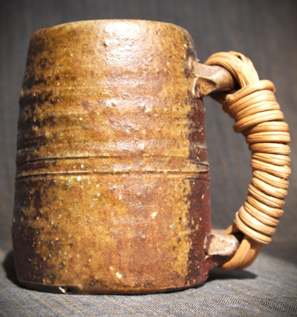 金重晃介 師＆父：人間国宝 金重陶陽 備前ビアジョッキ希少作☆金重