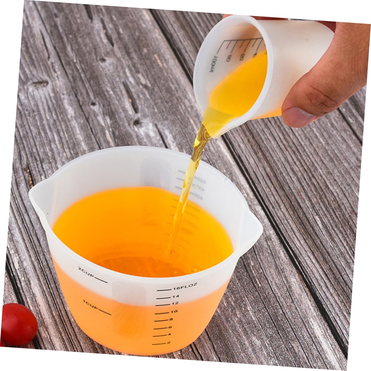 IMIKEYA 8pezzi Misurini Silicone Graduati Include Per Cucina e Laboratorio Facile Da Pulire e Riutilizzabile Misure Chiarper Liquidi e Colle