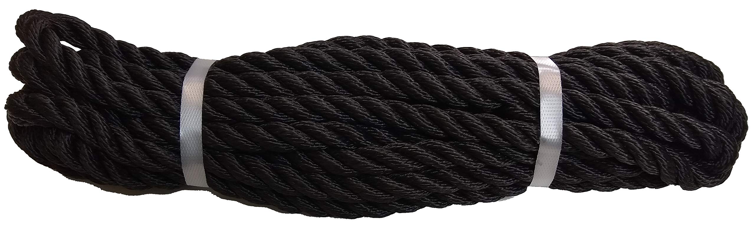 Mooring Ropes Dock Lines for Canal Narrow Boats, 10 Meter x 14mm, Black