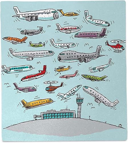 Manta para sofá de otoño, manta de cama de avión individual, aviones que vuelan en el aire, aviación amorosa, helicópteros, aeropuerto, esponjosa y
