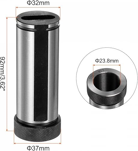 Miniatura 2 de uxcell Soporte adaptador de manga de taladro D32-MT3 Morse adaptador reductor cónico para torno CNC herramienta de piezas de torno de fresado