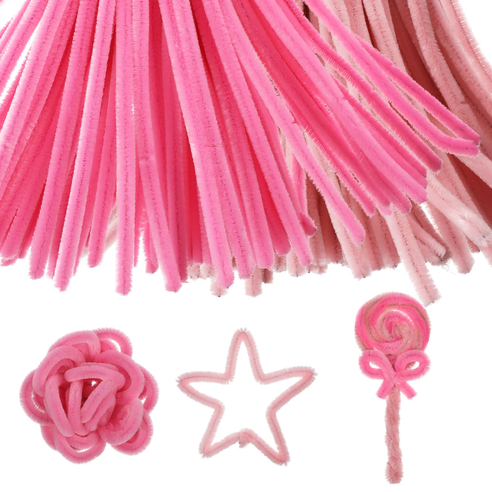 DOITOOL Twisting Stick Craft 200 Pcs Soft Fuzzy Pipe Cleaners DIY Craft Flowers Sturdy Adaptable for Boys and Girls