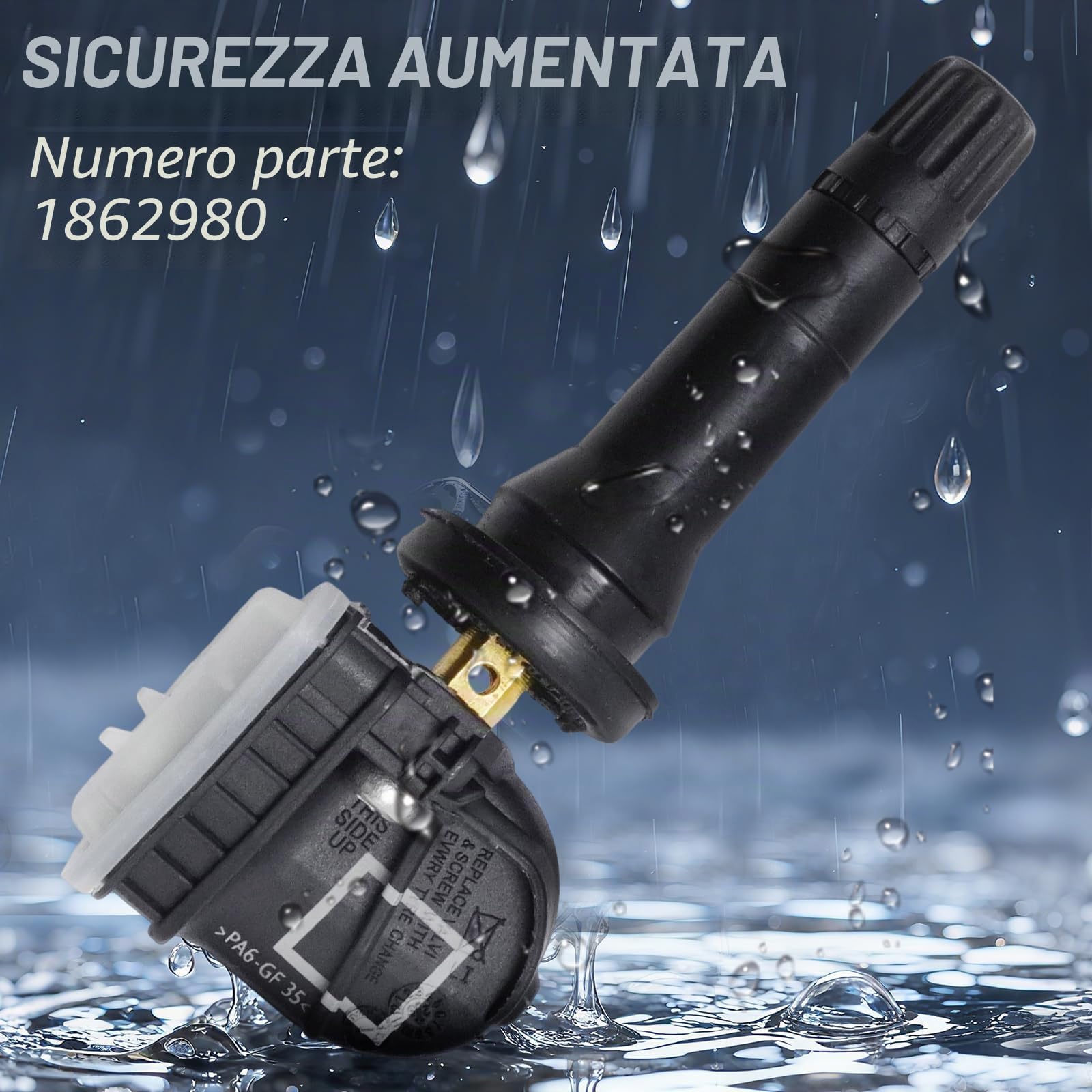 4 pezzi 2036832 Sensori di pressione pneumatici TPMS, sostitutivi per Ford Ecosport, Focus, Fiesta, Mondeo, Ranger, sostituiscono 1862980, 2318530