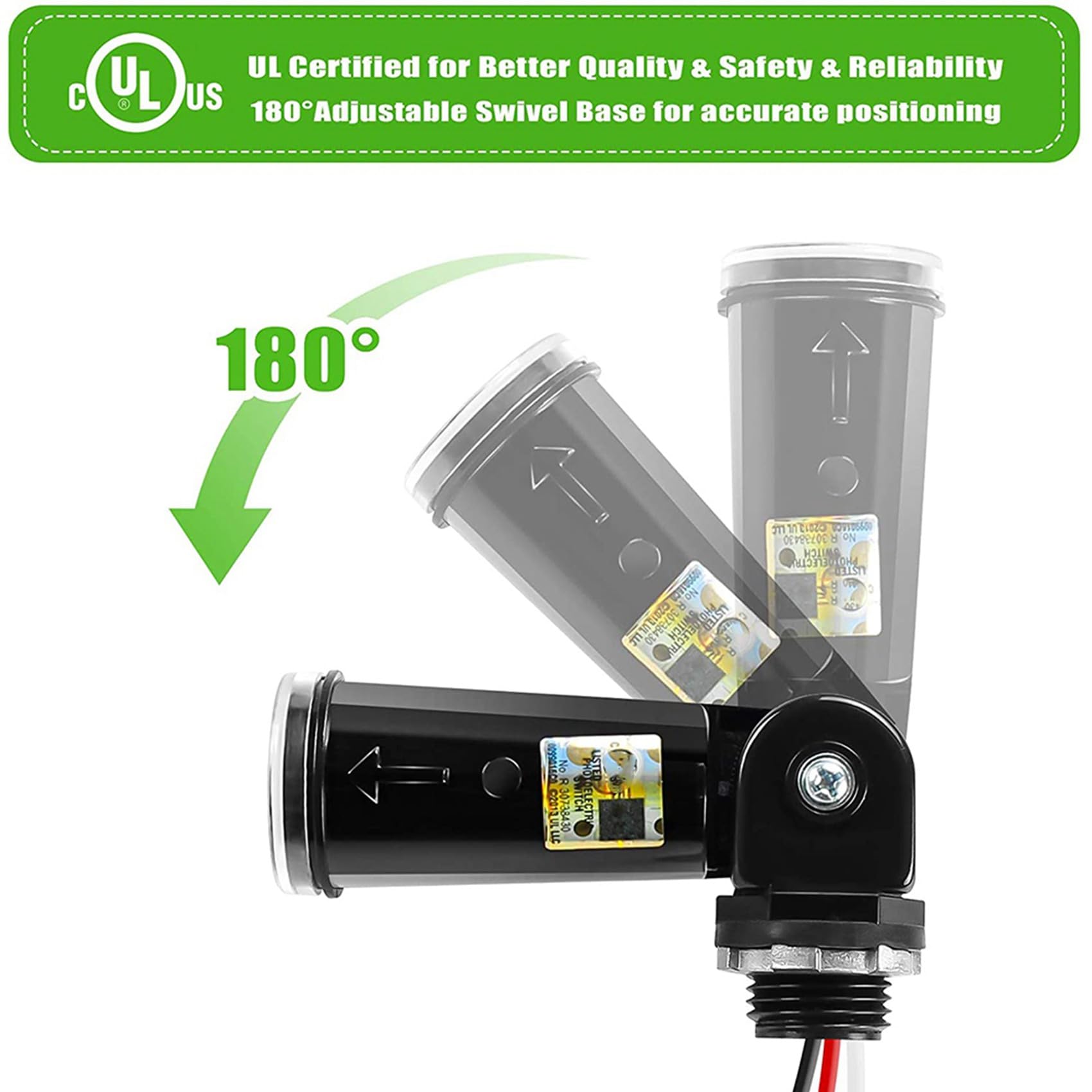 Confezione da 10, Al /Giorno Sensore, Foto Interruttore Elettrico, Sensore Cellule Foto,IP65 Fotografica Impermeabile per Illuminazione Esterna