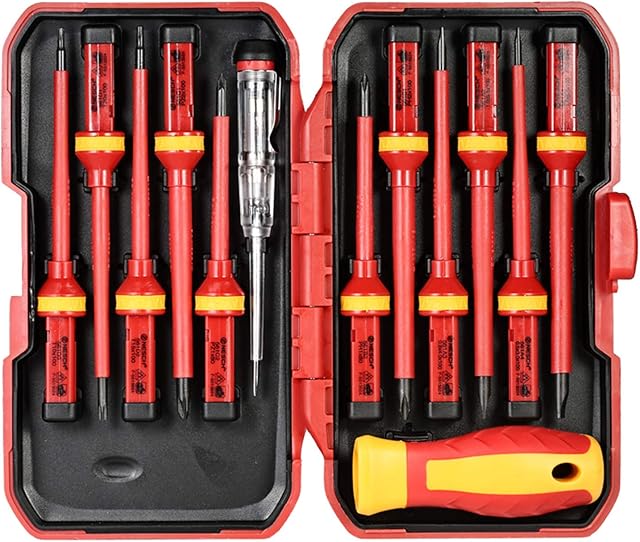 Magnetic Screwdriver Set, Weytoll 13pcs 1000V Changeable Insulated Screwdrivers Set with Magnetic Slotted Phillips Pozidriv Torx Bits Electrician Repair Tools Kit
