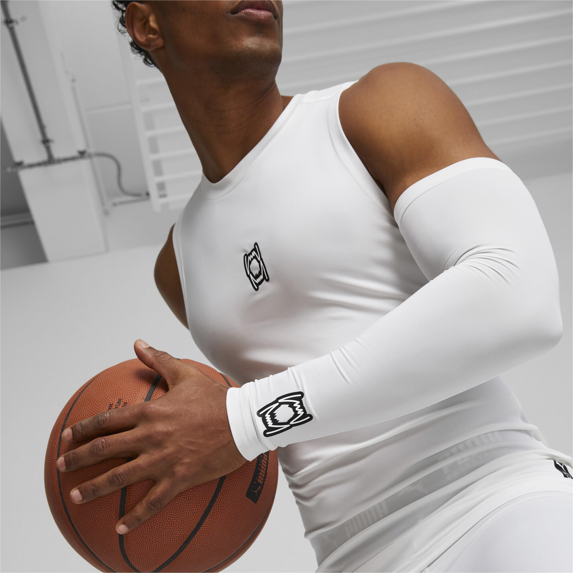 PUMA Hoops Team Arm Sleeve Sleeve Weiß Herren