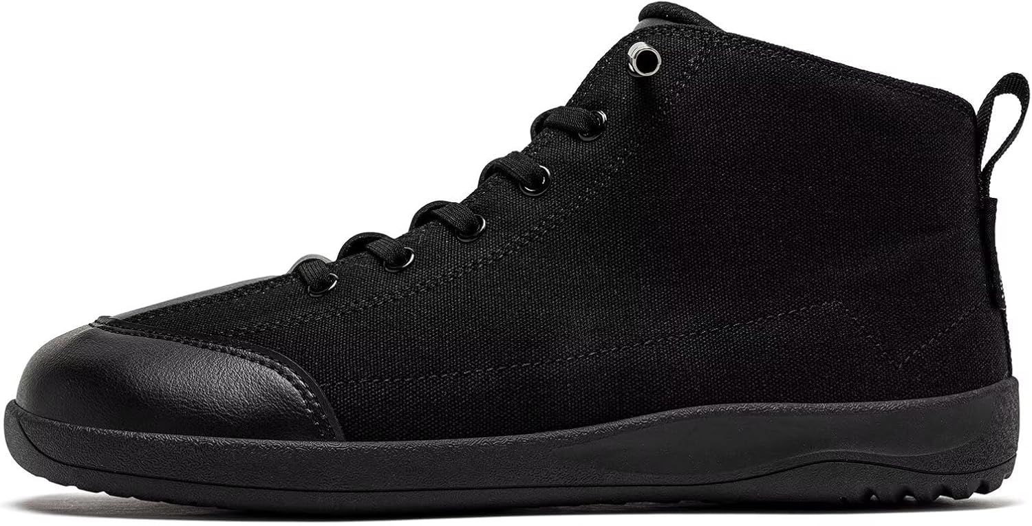 HOBIBEAR Canvas Barefoot Boots for Women Zero-Drop Wide Width Shoes Mid Top Breathable Walking Boots - Image 3