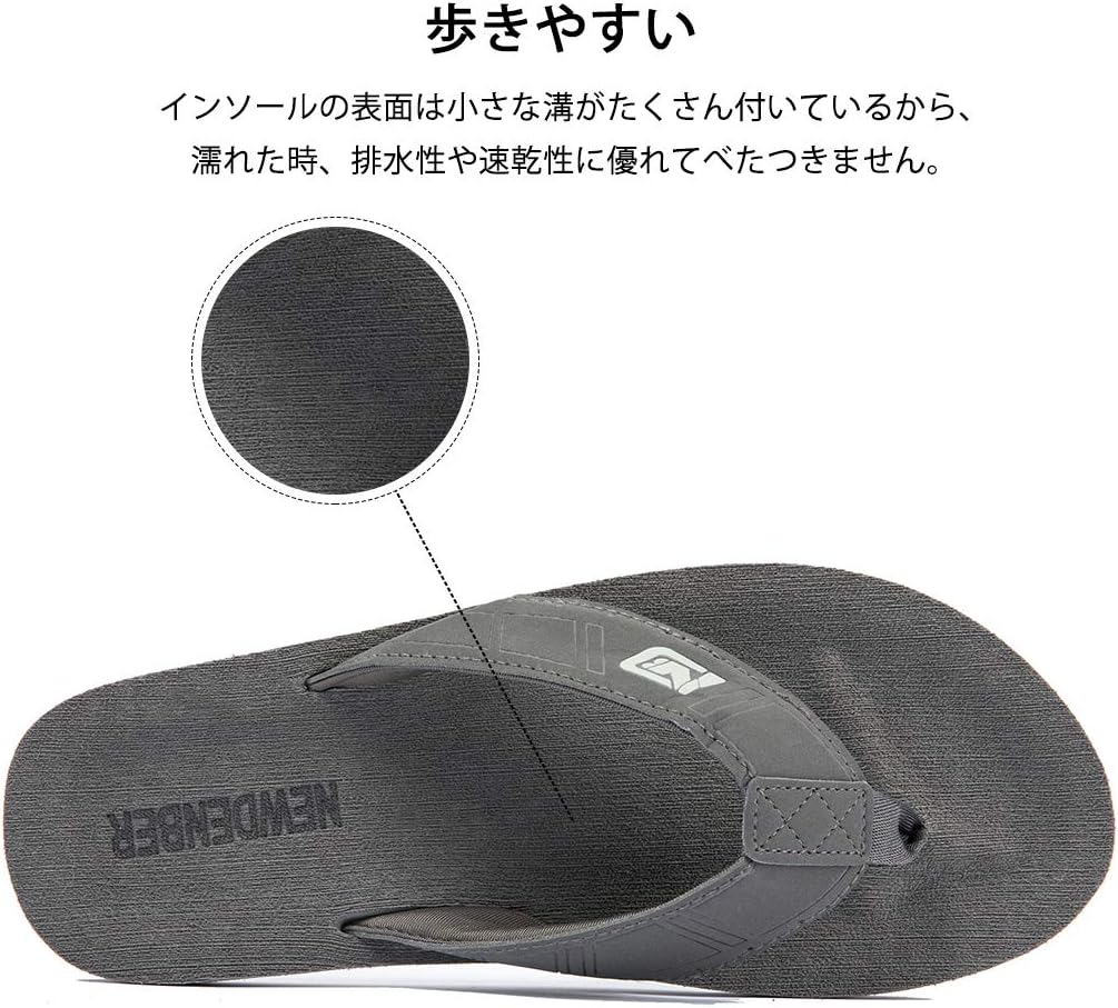 [deenor] ビーチサンダル メンズ ビーサン 痛くない 島ぞうり 軽量 滑り止め スリッパ 柔らかい おしゃれ ベランダサンダル 室内/外履き