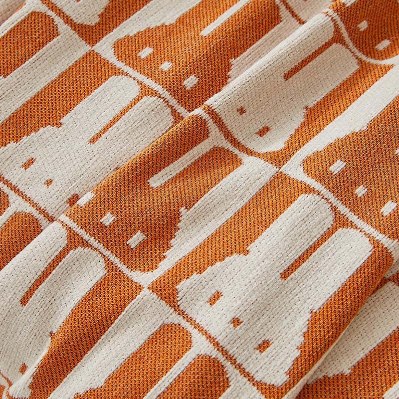 Housse de canapé en chenille de qualité supérieure avec pompons - 5