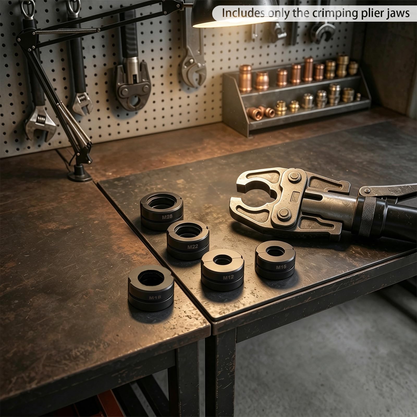 5tlg Pressbacken M12-M28, Cr40 für Presszange Kupferrohr Hydraulikpresse