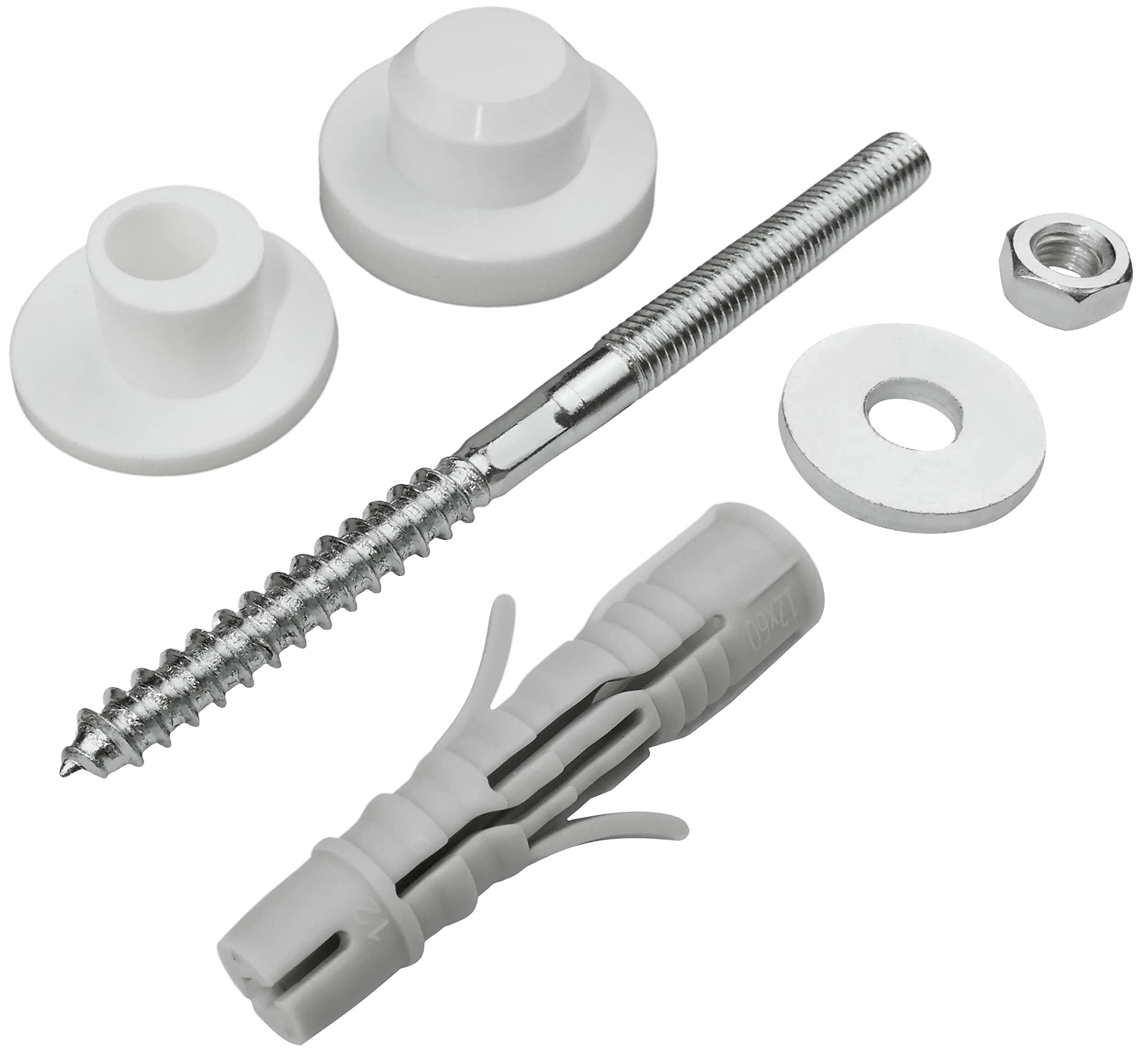 AERZETIX - C57810 - Kit di fissaggio a parete per lavabo sanitario sospeso - prigionieri filettati M8x120mm - tasselli Ø12x60mm - set di montaggio per lavabo