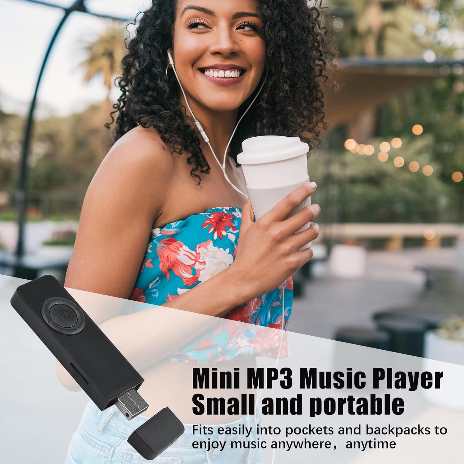 USB MP3 Player, Digital Lossless Music MP3 Player HiFi Sound MP3 Music Player with Headset for Students Kids Black Color