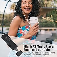 Vista 5 de Reproductor de MP3 USB, reproductor de MP3 digital sin pérdidas, sonido de alta fidelidad, reproductor de música MP3 con auriculares