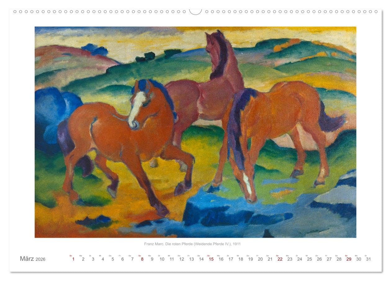 Klassische Moderne 2026 - Mit Kunst durchs Jahr (hochwertiger Premium Wandkalender 2026 DIN A2 quer), Kunstdruck in Hochglanz: Zwölf schöne Gemälde ... des 20. Jahrhunderts (CALVENDO Kunst)